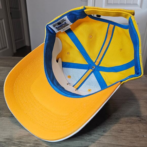 Vtg UCLA Bruins Strapback Hat Cap Blue Yellow Wool 90s College Preppy California - Picture 7 of 9